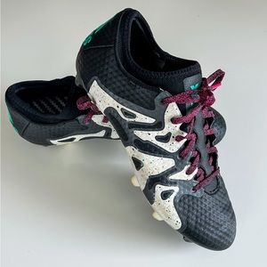 Adidas X 15+ Core Black Mens Soccer Cleats Size 10